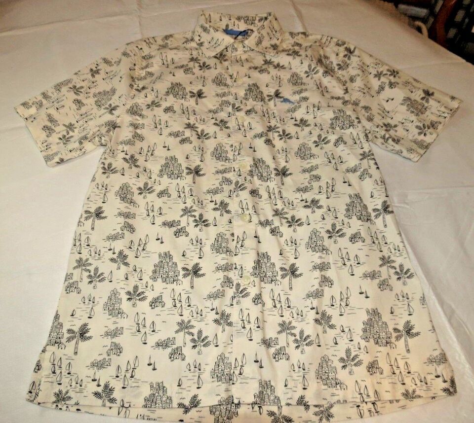 Mens Tommy Bahama short sleeve button up shirt S Moisture Wicking Comfor... - $50.48