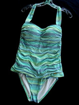 Ladies Swimsuit Tankini Set Size 10 SUNSEEKER Halter + Bikini Bottom $75 Value - £18.15 GBP