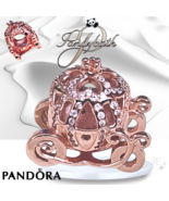Pandora Rose Gold Disney Cinderella Sparkling Carriage Charm US SELLER - €60,47 EUR