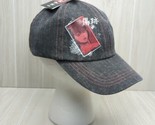 Uzumaki black washed look red stitch image adjustable baseball cap hat m... - $20.78
