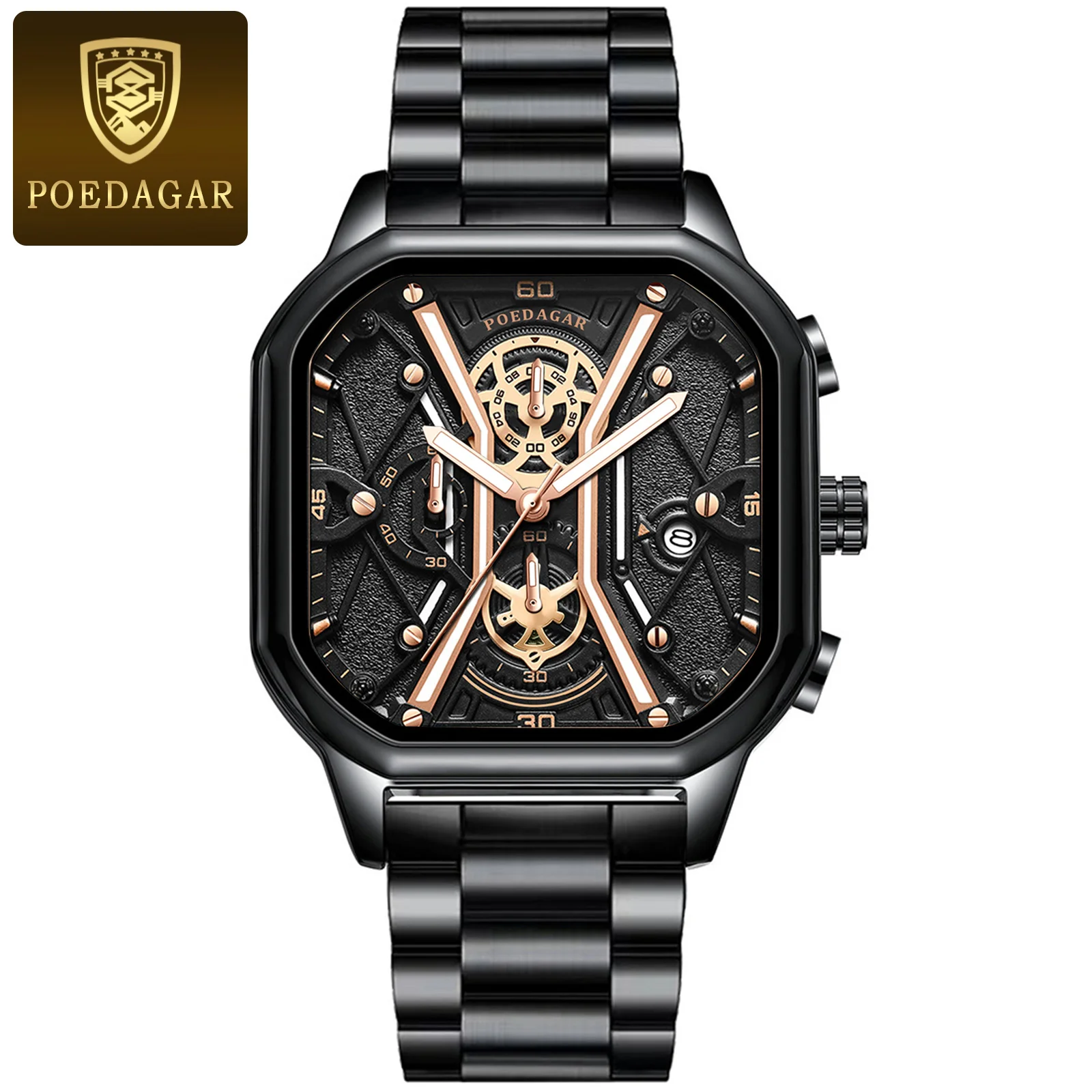 Luxury Men Wristwatch High Quality Waterproof Chronograph Luminous Date Man Watc - £42.21 GBP