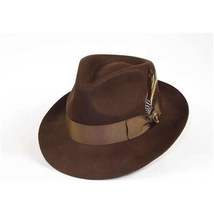 Bruno Capelo Hat Australian Wool Fedora Teardrop Crown Fabio FB227 Brown image 5