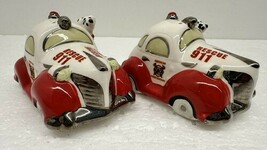 Henry Cavanagh Firefighter Dalmatian Driving Retro Car Salt &amp; Pepper Sha... - €21,35 EUR