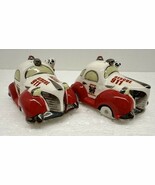 Henry Cavanagh Firefighter Dalmatian Driving Retro Car Salt &amp; Pepper Sha... - €21,35 EUR