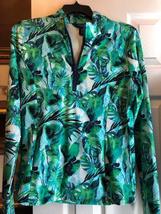 NWT TOMMY BAHAMA AZURE LAGOON Long Sleeve Mock Popover Golf Shirt S M L XL image 2