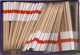 One Box of 100 England Toothpick Flags, 100 Small Mini International Flags - $7.90