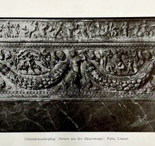 1927 Garland Sarcophagus Paris Louvre Antique Print Ephemera DWM7D - $7.05 CAD