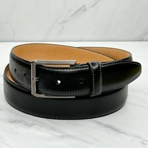 KIRKLAND Signature Black Italian Full Grain Leather Belt Size 38 Mens - £19.54 GBP
