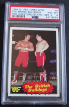 1985 OPC O-Pee-Chee WWF #6 The British Bulldogs Wrestling Card PSA 8 NM-MT - £74.78 GBP