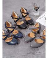 Cross-Strap Block Heel Pumps - $72.96 CAD