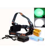 Rechargeable 10000Lm T6 LED Head Lamp Green White Light 4 Hydroponic Room - $442.16 MXN