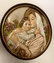 Blessed Mother & Child Jesus 10" Diam. Wall Plaque, New from Colombia Free Shipp - €53,56 EUR
