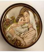 Blessed Mother &amp; Child Jesus 10&quot; Diam. Wall Plaque, New from Colombia Fr... - $61.95