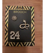  Men’s Rhinestone Gold Tone Brooch Sleeve Cuff Link Set Basketball Snake  - $369.46