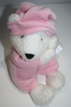 Baby Girls First Friend Teddy Bear Rattle 10&quot; Pink PJ Plush Stuffed Soft Toy SKM - £14.68 GBP
