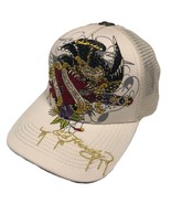Ed Hardy Pierced Eagle Rhinestone Trucker Hat Color: Ivory Style# EHH000... - $79.00