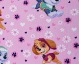 Fleece Paw Patrol Pup Power Everest Skye Dogs Girls Pink Fabric Print A3... - £8.59 GBP