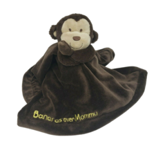 Carter&#39;s Baby Brown Monkey Bananas Mommy Security Blanket Rattle Stuffed Plush - £44.28 GBP