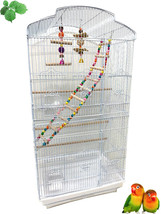 35&quot; Large Portable Bird Flight Cage Toys Canary Aviary Parakeet LoveBird Finch - £73.73 GBP