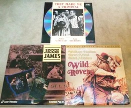 They Made Me A Criminal, Jesse James &amp; Wild Rovers LaserDisc Lot - £6.88 GBP