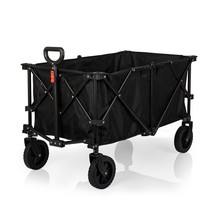 Black Extra Large Beach Utility Wagon Foldable Portable - £197.68 GBP