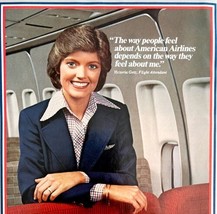 American Airlines Victoria Getz 1980 Advertisement Vtg Aviation Planes D... - $29.99