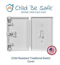 Child Be Safe Child and Pet Proof WHITE Light Switch Safety Cover Guard,... - £10.09 GBP