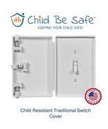 Child Be Safe Child and Pet Proof WHITE Light Switch Safety Cover Guard,... - $236.25 MXN