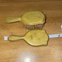 Vintage Hand Held Vanity Mirror and Hair Brush Set of 2 - $15.84