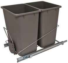 Hafele Double 2 x 36 qt. Waste Trash Bin Soft-Close Pullout System with ... - $181.54 CAD