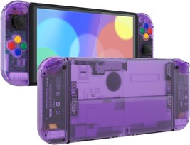 eXtremeRate Clear Atomic Purple Custom Full Set Shell for Nintendo Switch OLED, - £27.04 GBP