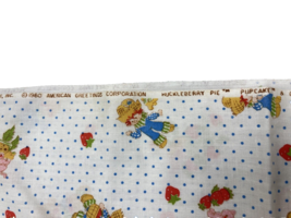 Size 45”x 52” inch Vintage 1980 Huckleberry Pie Fabric Remnant Pupcake &amp; Custard - £34.79 GBP