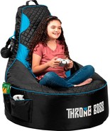 Throne Boss Gaming Bean Bag Chair For Kids [Cover Only No Filling] -, Bl... - $106.28 CAD