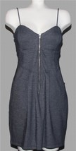 Sweet Storm Grey Zipper Front Pocket Spaghetti Straps Stretchy Short Dre... - $23.99
