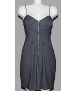 Sweet Storm Grey Zipper Front Pocket Spaghetti Straps Stretchy Short Dre... - $447.99 MXN