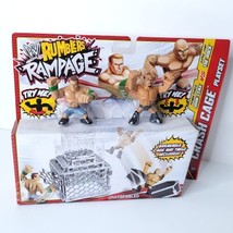 WWE Rumblers Rampage Crash Cage Table Super Jump The Rock VS John Cena New - £38.93 GBP