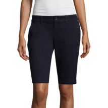 Arizona Jean Co. Women&#39;s Bermuda Shorts Darkest Sky Blue Size 1 NEW W Tags - £15.46 GBP