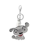 Bling Crystal Cute Puppy Dog Tassel Keychain Bag Charm - $19.17 CAD