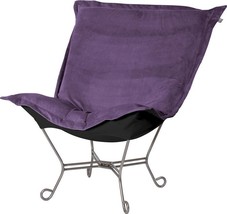 Pouf Chair HOWARD ELLIOTT Bella Eggplant Purple Polyester Poly - £820.97 GBP
