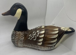 12&quot; Vintage Wooden Duck Decoy Hand Carved &amp; Hand Painted Damaged Bill - $583.21 MXN