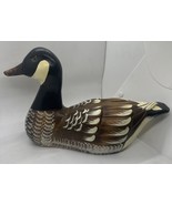 12&quot; Vintage Wooden Duck Decoy Hand Carved &amp; Hand Painted Damaged Bill - $583.21 MXN