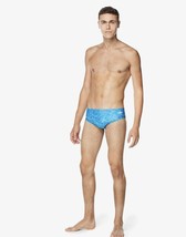 NWT Sexy Mens Speedo Shimmer Pool Brief Swimsuit Blue Atoll sz 34 Medium - £27.69 GBP