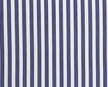 Cotton Blue White Stripes Striped Beach Time Blue Fabric Print by Yard D... - £10.90 GBP