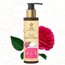 Khadi Essentials Rose Body Lotion for Dry &amp; Dull Skin with Shea Butter - 200ml, - £22.10 GBP