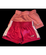 Nike Puma Girls Jersey Shorts Size 2T Pink 2 Pair - £8.56 GBP