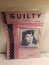 Guilty - Dinah Shore Sheet Music | Gus Kahn, Harry Akst, Richard A. Whiting - £4.49 GBP