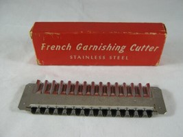 Vintage Kitchen Vegetable French Garnishing Stainless Cutter 1950&#39;s-60&#39;s MIB - £5.16 GBP
