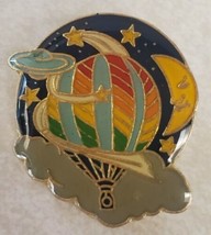 Hot Air Balloon UFO Moon Space Enamel Pin Pinchback Unique Colorful - $19.60