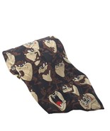 Vtg 1998 Looney Tunes Taz Tasmanian Devil Expressions Novelty 100% Silk ... - $20.85 CAD