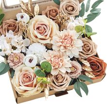 MISSPIN Artificial Flowers Combo Box Set Fake Flowers Bulk for DIY Wedding - £11.71 GBP